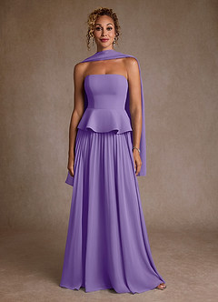 Azazie Josabeth Klänningar till brudens mor Klänning A-Line i Chiffong Plisserad Tahiti image5