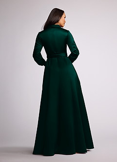 Azazie Ruth 신부의 어머니 드레스 A라인 매트 새틴 플로어 길이 드레스 image4