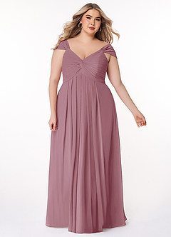 Azazie Kaitlynn Bridesmaid Dresses Empire Convertible Ruched Chiffon Floor-Length Dress image10