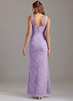 Azazie Denice Bridesmaid Dresses Lilac A-Line Pleated Floral Burnout Dress image5