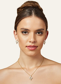 front Kleeblatt-Tropfen-Schmuckset