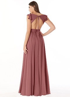 Azazie Kasia Final Sale Dusk A-Line Ruched Chiffon Dress image2