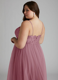 Azazie Roni Bridesmaid Dresses Vintage Mauve A-Line Sweetheart Neckline Tulle Convertible Dress image8