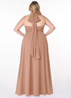 Azazie Fifi Bridesmaid Dresses Champagne Rose A-Line Strapless Chiffon Convertible Dress image13