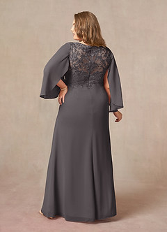 Azazie Perry Mother of the Bride Dresses Mermaid V-Neck Lace Chiffon Floor-Length Dress image8