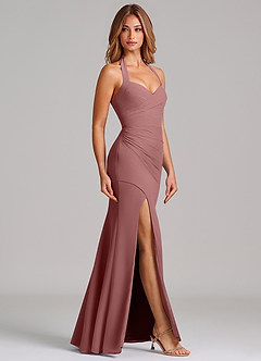 Azazie Emeria Suknie dla druhen Syrena Dekolt w kształcie serca Szyfon Do ziemi Sukienka image5