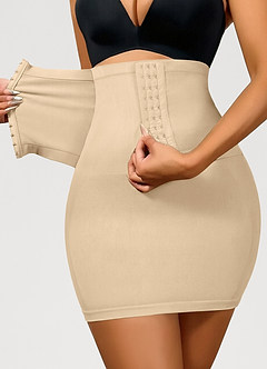 front Powerful Tummy-Control High-Waist Seamless Shapewear Slip