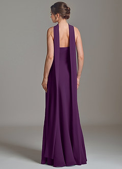Azazie Ilana Bridesmaid Dresses Grape A-Line Strapless Chiffon Dress image2