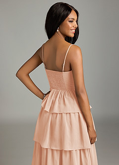 Azazie Kaiden Bridesmaid Dresses English Rose A-Line Sweetheart Neckline Chiffon Dress image7