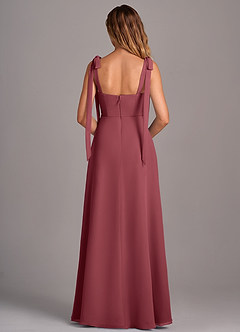 Azazie Debra Brautjungfernkleider Wandelbar A-Linie mit Taschen Chiffon Kleid Merlot image3