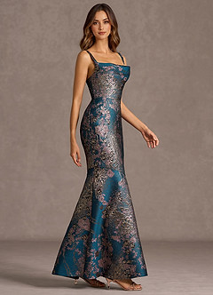 Trinity Teal Floral Maxi Dress image5