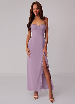 Barbie ♥ Azazie Bridesmaid Dresses Wisteria Sheath Corset Chiffon Dress image1