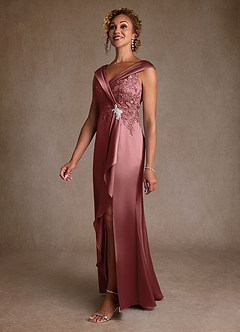 Azazie Santa Monica Kleider für die Brautmutter A-Linie Spitze Kleid Amethyst image4