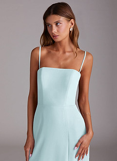 Azazie Wren Vestidos de madrinha de casamento Vestido Névoa de Chiffon de Linha A com Sem alças image2