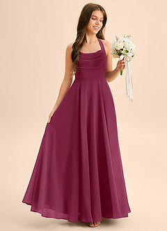 Azazie Kady Junior Mulberry A-Line Sweetheart Neckline Chiffon Dress image5