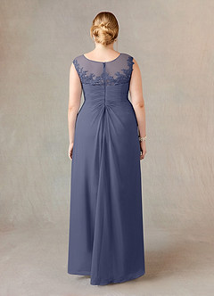 Azazie Endora Mother of the Bride Dresses A-Line Scoop Lace Chiffon Asymmetrical Dress image8
