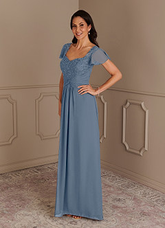 Azazie Gwenyth Mother of the Bride Dresses Twilight A-Line Lace Chiffon Dress image4