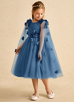 Azazie Staria Flower Girl Dresses Twilight Ball-Gown Ruched Tulle Dress image5