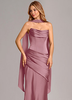 Azazie Pelagia Bridesmaid Dresses Vintage Mauve Mermaid Corset Stretch Satin Convertible Dress image5