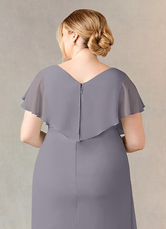 Azazie Julia Mother of the Bride Dresses Shadow Sheath V-Neck Pleated Chiffon Dress image11