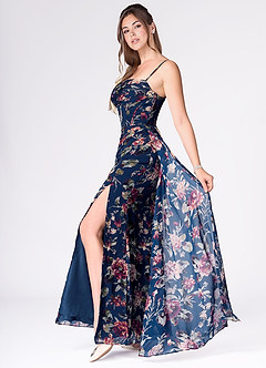 Aurra Navy Multi Maxi Dress image4