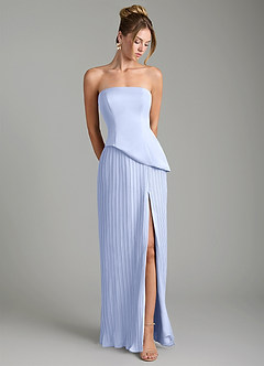 Azazie Tierney Bridesmaid Dresses Ice A-Line Strapless Chiffon Convertible Dress image4