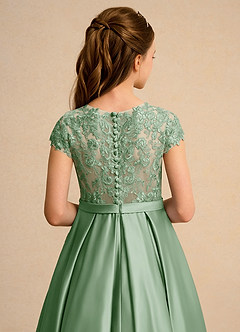 Azazie Bunny Girls Formal Flower Girl Dresses Matcha Ball-Gown Lace Dress image7