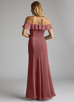 Azazie Sophie Bridesmaid Dresses Amethyst A-Line Off the Shoulder Chiffon Convertible Dress image4