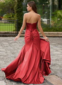 Glitz Rojo Vestido de fiesta de sirena image2