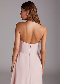 Azazie Wren Jurken voor bruidsmeisjes Jurk van Chiffon met A-Lijn Strapless Blozend Roze image8