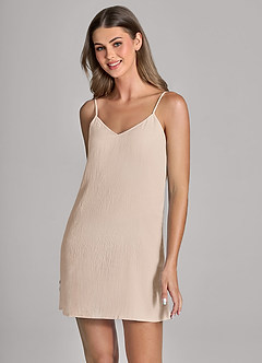 front Matching Color Classic Cloud-Soft Slip Dress