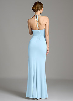 Azazie Gwyneth Suknie dla druhen Syrena Pofałdowany Koszulka Premium Stretch Do ziemi Sukienka image6