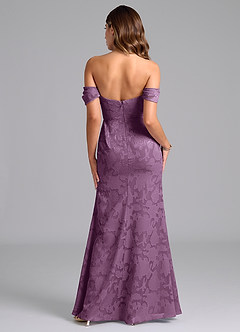 Azazie Saige Bridesmaid Dresses Wisteria A-Line Off the Shoulder Floral Burnout Convertible Dress image6
