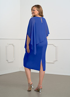 Azazie Sparrow Mother of the Bride Dresses Royal Blue Sheath Sequins Chiffon Dress image8