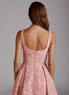 Azazie Amalie Bridesmaid Dresses Rosette A-Line Pleated Floral Burnout Dress image6