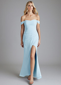 Azazie Solstice Brudepigekjoler Havfrue Stropløs Chiffon Gulv-længde Kjole image8