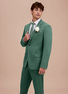 front Ethan Eucalyptus Refined Weave Suit Jacket