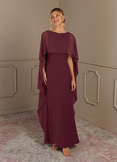 Azazie Dion Mother of the Bride Dresses Cabernet Sheath Scoop Stretch Crepe Dress image1