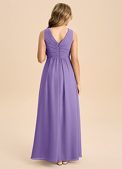 Azazie Skyla Junior Tahiti A-Line Pleated Chiffon Dress image3