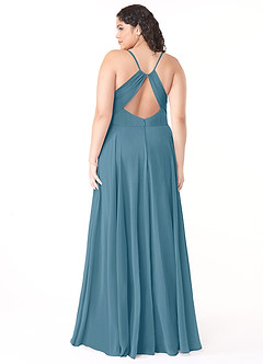 Azazie Avelina Bridesmaid Dresses Bermuda A-Line V-Neck Pleated Chiffon Dress image7