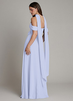 Azazie Ezria Jurken voor bruidsmeisjes Jurk van Chiffon met A-Lijn Off the Shoulder Lavendel image2