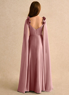 Azazie Rosita Girls Formal Flower Girl Klänningar Klä A-Line i Stretch Satin Plisserad image2