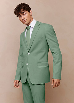 front James Matcha Structured Stretch Suit Jacket