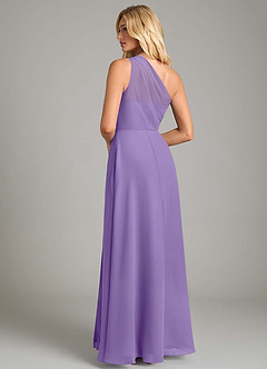 Azazie Phaedra Bridesmaid Dresses Tahiti A-Line One Shoulder Chiffon Dress image2