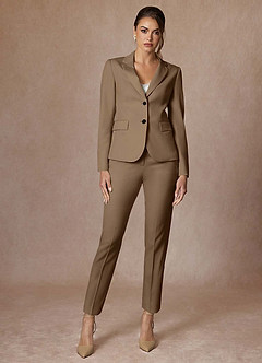 front Whitney Trufa Traje de pantalón largo de alto rendimiento con tejido refinado