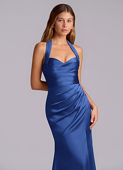 Azazie Destiny Suknie dla druhen Syrena Dekolt w kształcie serca Satyna elastyczna Do ziemi Sukienka image5