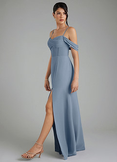 Azazie Cece Bridesmaid Dresses Twilight A-Line Off the Shoulder Chiffon Dress image8
