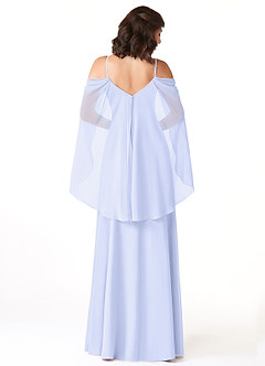 Azazie Cienna Bridesmaid Dresses Lavender A-Line Off the Shoulder Chiffon Dress image2