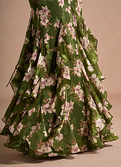 vestido Maxi Floral Verde Mariel image8