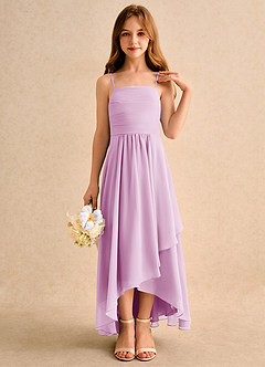 Azazie Twilight Dance Girls Formal Blumenmädchenkleider A-Linie Plissee Chiffon Kleid Bonbonrosa image5